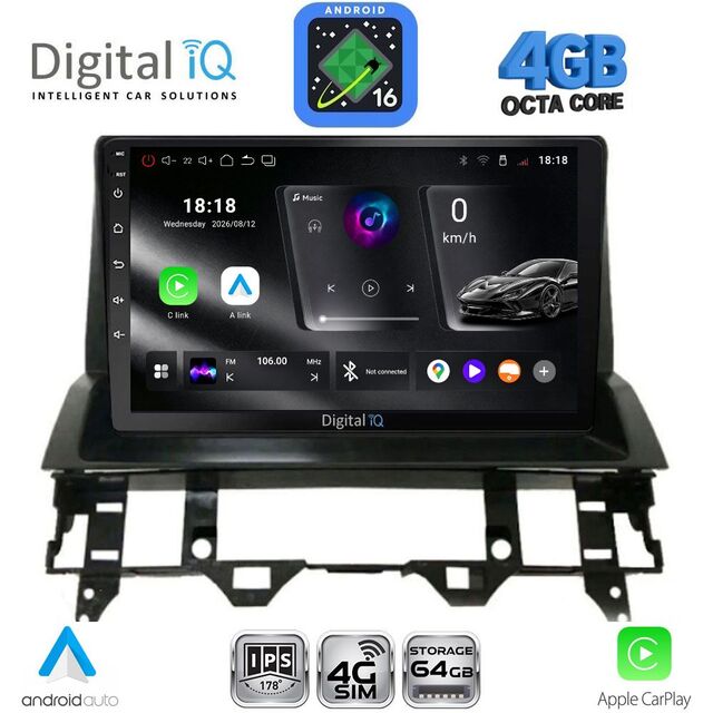 DIGITAL IQ RTG 6376_CPA DASH (10inc) MULTIMEDIA TABLET for MAZDA 6 mod. 2002-2008