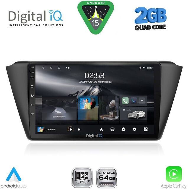 DIGITAL IQ RSD 1582_CPA (9inc) MULTIMEDIA TABLET for SKODA FABIA mod. 2015-2022