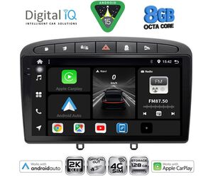 DIGITAL IQ BXK 20513BL_CPAA (9inc) MULTIMEDIA TABLET for PEUGEOT 308 mod.2007-2012 - RCZ mod.2009-2015 (BLACK)