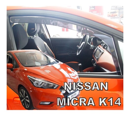 ΑΝΕΜΟΘΡΑΥΣΤΕΣ ΓΙΑ NISSAN MICRA K14 5D 2017+ ΖΕΥΓΑΡΙ ΑΠΟ ΕΥΚΑΜΠΤΟ ΦΙΜΕ ΠΛΑΣΤΙΚΟ HEKO - 2 ΤΕΜ.