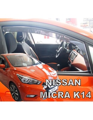 ΑΝΕΜΟΘΡΑΥΣΤΕΣ ΓΙΑ NISSAN MICRA K14 5D 2017+ ΖΕΥΓΑΡΙ ΑΠΟ ΕΥΚΑΜΠΤΟ ΦΙΜΕ ΠΛΑΣΤΙΚΟ HEKO - 2 ΤΕΜ.
