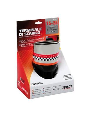 ΑΚΡΟ ΕΞΑΤΜΙΣΗΣ TS-25 Φ 37-58 mm - ΣΤΡΟΓΓΥΛΟ ΜΑΥΡΟ/ΙΝΟΧ