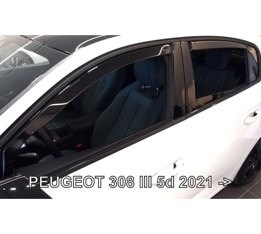 ΑΝΕΜΟΘΡΑΥΣΤΕΣ ΓΙΑ PEUGEOT 308 5D 2021+ ΣΕΤ ΑΥΤΟΚΙΝΗΤΟΥ ΑΠΟ ΕΥΚΑΜΠΤΟ ΦΙΜΕ ΠΛΑΣΤΙΚΟ HEKO - 4 ΤΕΜ.