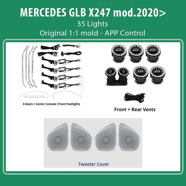 DIQ AMBIENT 8176 GLB E - BENZ GLB (X247) (Digital iQ Ambient Light for Mercedes GLB mod. 2020> with 35 Lights)