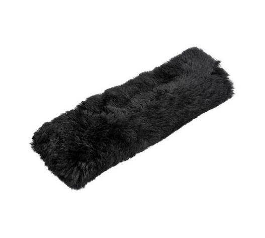 ΜΑΞΙΛΑΡΑΚΙ ΖΩΝΗΣ ΜΑΥΡΟ ΓΟΥΝΙΝΟ ΧΝΟΥΔΩΤΟ SHEEPSKIN (26x9 cm) - 1ΤΕΜ.