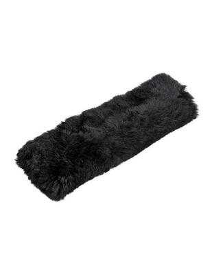 ΜΑΞΙΛΑΡΑΚΙ ΖΩΝΗΣ ΜΑΥΡΟ ΓΟΥΝΙΝΟ ΧΝΟΥΔΩΤΟ SHEEPSKIN (26x9 cm) - 1ΤΕΜ.