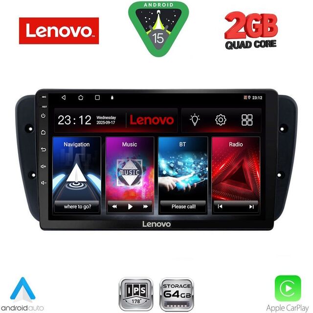 LENOVO LVD 2571_CPA (9inc) MULTIMEDIA TABLET for SEAT IBIZA mod. 2008-2015