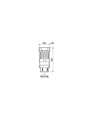 P27/7W 12/24V W2,5x16q 3480/800+2730/760lm 6.500K ΔΙΠΛΗΣ ΠΟΛ/ΤΗΤΑΣ LED CAN-BUS PRO-USER SERIES 1ΤΕΜ.