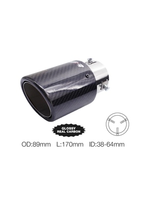 ΑΚΡΟ (ΜΠΟΥΚΑ) ΕΞΑΤΜΙΣΗΣ REAL CARBON Φ38>64mm-ΜΗΚΟΣ 170mm - ΔΙΑΜΕΤΡΟΣ ΕΞΩΤΕΡΙΚΗ 89mm-SIMONI RACING - 1 TEM
