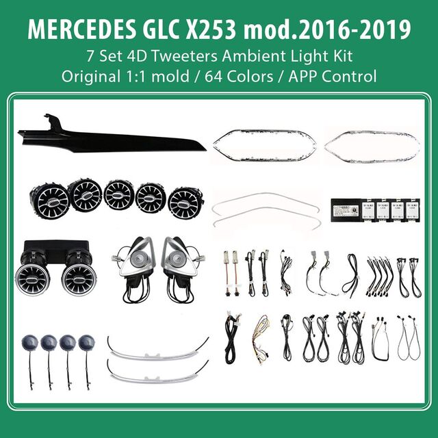 DIQ AMBIENT 8161 DCO2 - BENZ GLC (X253) (Digital iQ Ambient Light for Mercedes GLC (X253) mod. 2015-2018 with 7 Set 4D Kit)