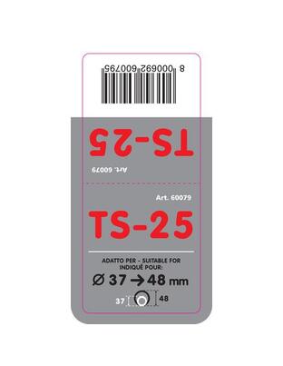 ΑΚΡΟ ΕΞΑΤΜΙΣΗΣ TS-25 Φ 37-58 mm - ΣΤΡΟΓΓΥΛΟ ΜΑΥΡΟ/ΙΝΟΧ