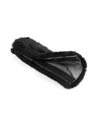 ΜΑΞΙΛΑΡΑΚΙ ΖΩΝΗΣ ΜΑΥΡΟ ΓΟΥΝΙΝΟ ΧΝΟΥΔΩΤΟ SHEEPSKIN (26x9 cm) - 1ΤΕΜ.