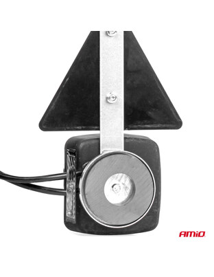 Amio – Φανάρια Τρέιλερ Μαγνητικά 12V με 7-PIN ISO & Ανακλαστικά Τρίγωνα για Ασφαλή Σήμανση & Ορατότητα – 2 Τεμ. (02095/AM)