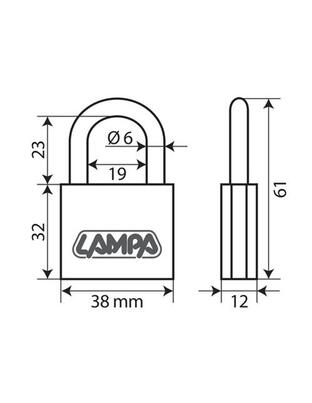 ΛΟΥΚΕΤΟ 60mm STANDARD ΜΕ 3 ΚΛΕΙΔΙΑ