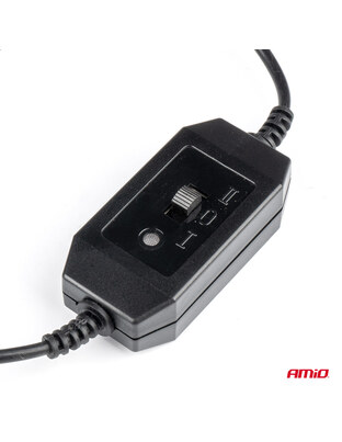Amio - ΑΝΕΜΙΣΤΗΡΑΣ ΔΙΠΛΟΣ 12V 2χ4''(10,8cm) ΜΕ ΦΙΣ ΑΝΑΠΤΗΡΑ 2 ΤΑΧΥΤΗΤΩΝ & ΣΤΗΡΙΞΗ ΣΤΟ ΠΡΟΣΚΕΦΑΛΟ - 1 TEM. (03008/AM)