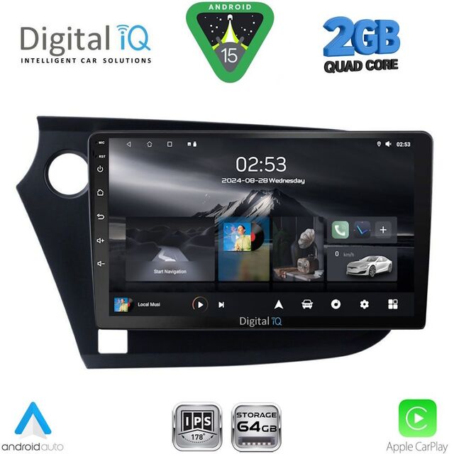 DIGITAL IQ RSD 1205_CPA (9inc) MULTIMEDIA TABLET for HONDA INSIGHT mod. 2009-2014