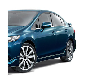 TRIM  ΠΑΡΑΘΥΡΩΝ ΑΥΤΟΚΟΛΛΗΤΑ ΧΡΩΜΙΟΥ ΓΙΑ HONDA CIVIC 4D 2012+ 4ΤΕΜ.