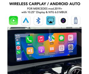 LENOVO LTP BZ2517F CPAA (WIRELESS CARPLAY / ANDROID AUTO BOX for MERCEDES with NTG 6.0 MBUX for 10.25'' with 2 CAMERAS)
