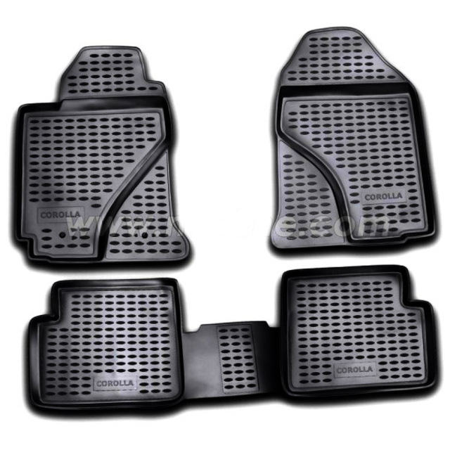 ΠΑΤΑΚΙΑ ΣΕ ΣΚΑΦΗ TPE ΛΑΣΤΙΧΟ ΓΙΑ TOYOTA COROLLA 2002-2007  ΣΕ ΜΑΥΡΟ ΧΡΩΜΑ NOVLINE - 4 ΤΕΜ.