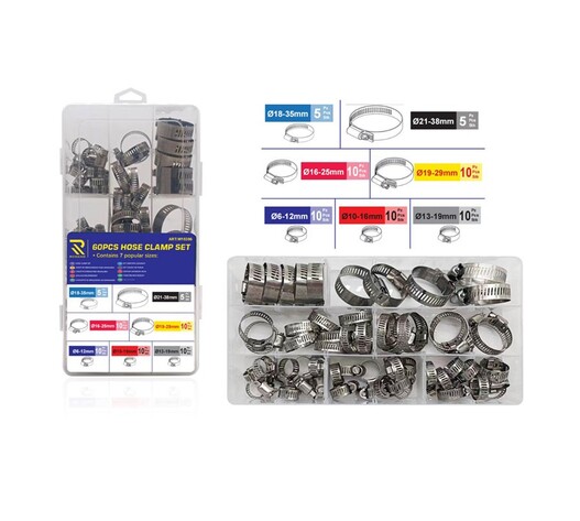RCHANG ΣΕΤ 60ΤΜΧ ΣΦΙΓΚΤΗΡΕΣ ΣΩΛΗΝΩΝ 6mm-38mm W15396