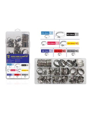 RCHANG ΣΕΤ 60ΤΜΧ ΣΦΙΓΚΤΗΡΕΣ ΣΩΛΗΝΩΝ 6mm-38mm W15396