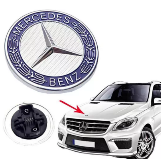 Mercedes-Benz - Σήμα Καπό Κουμπωτό Μπλέ