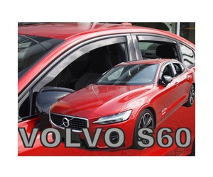 ΑΝΕΜΟΘΡΑΥΣΤΕΣ ΓΙΑ VOLVO S60 4D 2018+ ΣΕΤ ΑΥΤΟΚΙΝΗΤΟΥ ΑΠΟ ΕΥΚΑΜΠΤΟ ΦΙΜΕ ΠΛΑΣΤΙΚΟ HEKO - 4 ΤΕΜ.