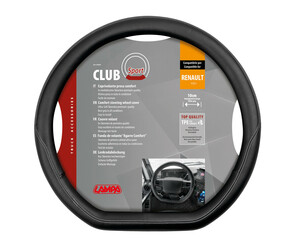 Lampa - Κάλυμμα Τιμονιού Club Sport από Skeentex για Renaultt T 01/22> κοφτό άοσμο μαλακό φαρδιά λαβή Μαύρο - 1 τεμ. (L9784.1)