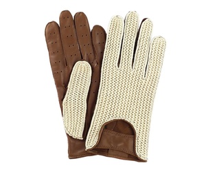 ΓΑΝΤΙΑ ΟΔΗΓΟΥ ΔΕΡΜΑΤΙΝΑ/ΠΛΕΚΤΑ ΚΑΦΕ (M) VINTAGE GLOVES