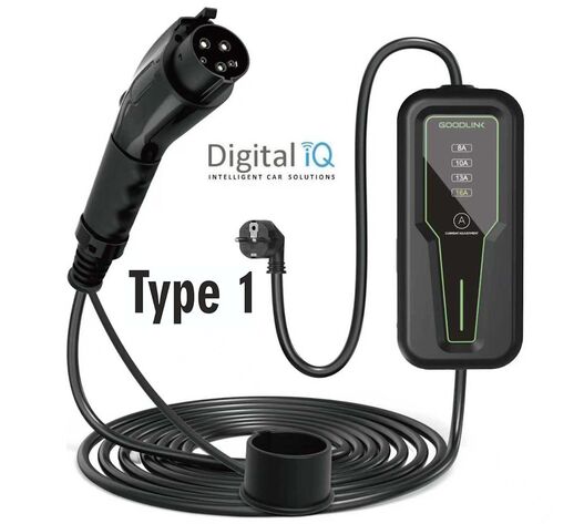 DIQ EV PRL 21635 US (PORTABLE EV CHARGER TYPE 2 PEVC16A01 - 16A - 3.5kW for TYPE1 US)