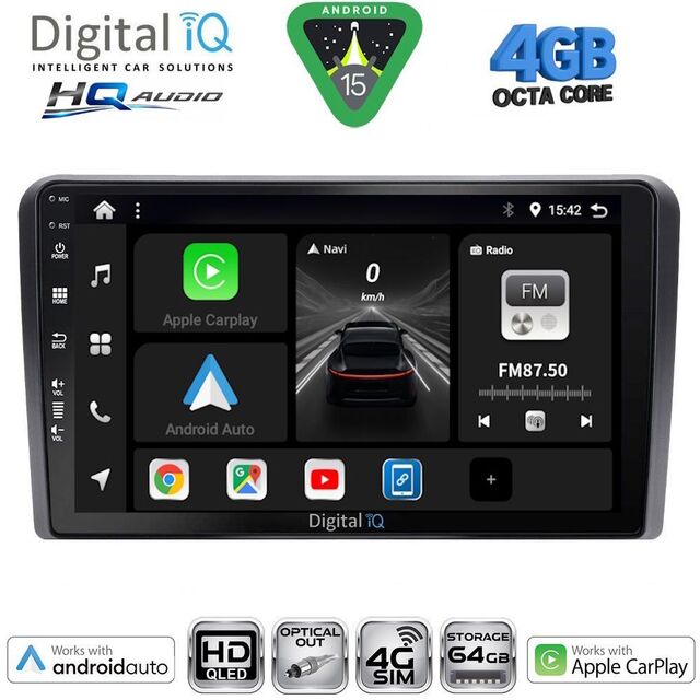 DIGITAL IQ BXK 19131_CPAA (9inc) MULTIMEDIA TABLET for FIAT 500 mod. 2016-2025