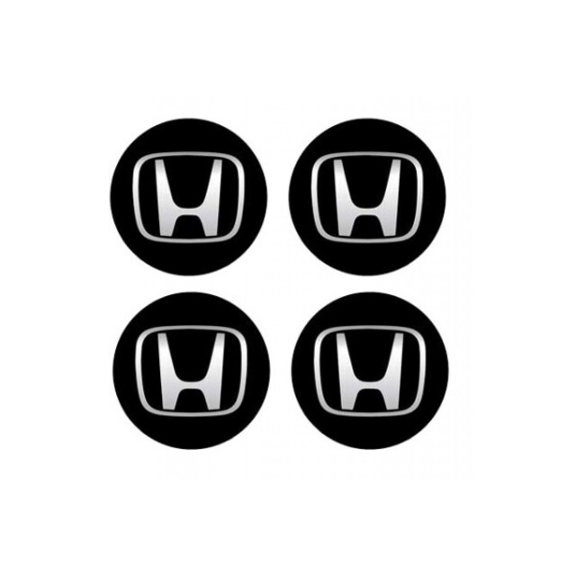 Αυτοκόλλητα για κέντρο ζάντας μαύρα - Honda