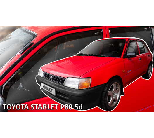 Heko - Ανεμοθραύστες Παραθύρων Για Toyota Starlet (P80) 1989 > 1996 5πορτο υλικό Acrylic Χρώμα Φιμέ - 4 τεμ. (ΑΝΕΜ.SET29693)
