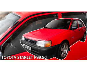 Heko - Ανεμοθραύστες Παραθύρων Για Toyota Starlet (P80) 1989 > 1996 5πορτο υλικό Acrylic Χρώμα Φιμέ - 4 τεμ. (ΑΝΕΜ.SET29693)