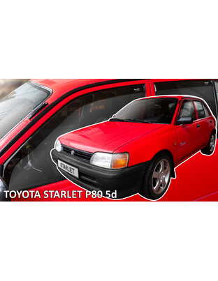 Heko - Ανεμοθραύστες Παραθύρων Για Toyota Starlet (P80) 1989 > 1996 5πορτο υλικό Acrylic Χρώμα Φιμέ - 4 τεμ. (ΑΝΕΜ.SET29693)