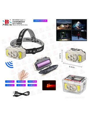 ΕΠΑΝΑΦΟΡΤΙΖΟΜΕΝΟΣ ΦΑΚΟΣ ΚΕΦΑΛΗΣ COB+4 LED HX-815S