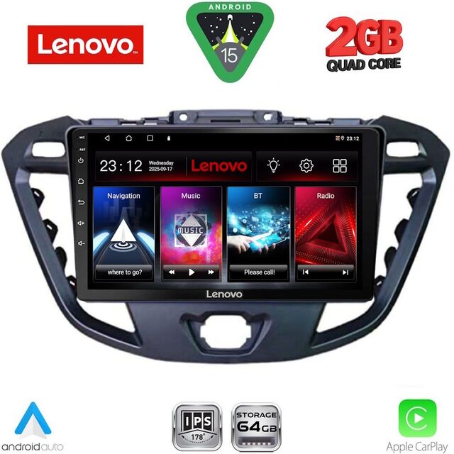 LENOVO LVD 2177_CPA (9inc) MULTIMEDIA TABLET for FORD TRANSIT CUSTOM | TOURNEO CUSTOM mod. 2013-2019