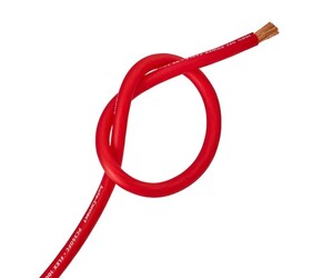 PC21OFCR Power Cable Red 4AWG/21,6mm2 OFC Auto-Connect, Sold by the meter