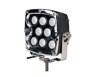 ΠΡΟΒΟΛΕΑΣ ΟΔΗΓΗΣΗΣ LED DRIVING LIGHTS  ΜΑΥΡΟΣ/ΧΡΩΜΙΟ 10-32V 80W 5600lm CREE LED ΤΕΤΡΑΓΩΝΟΣ (130 x 130 x 86 mm) M-TECH