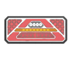 Amio - ΦΑΝΑΡΙ ΠΙΣΙΝΟ ΔΕΞΙ RCL-02-R 10-30V LED 236x104x40mm ΜΕ ΚΑΛΩΔΙΟ 1ΤΕΜ (02365/AM)