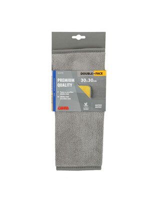 Lampa - Πανάκι καθαρισμού Microfibre (Μικροΐνες) Διπλής Όψης Premium (30x30 cm) - Γκρι / Κίτρινο - 1  τεμ. (L3717.9)