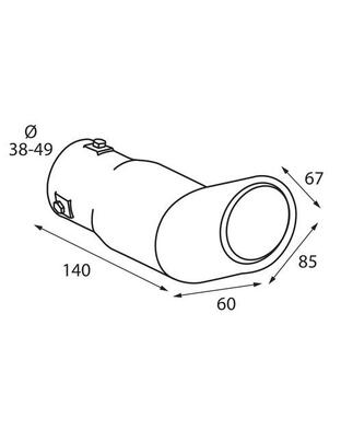 ΑΚΡΟ ΕΞΑΤΜΙΣΗΣ TS-33 Φ 38-49mm - ΓΩΝΙΑ