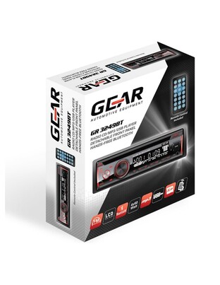 ΡΑΔΙΟ GEAR GR-3249BT CD/FM/USB/SD/MP3/BLUETHOOTH 4x60W GEAR ΜΕ REMOTE CONTROL (ΚΟΚΚΙΝΟΣ ΦΩΤΙΣΜΟΣ)