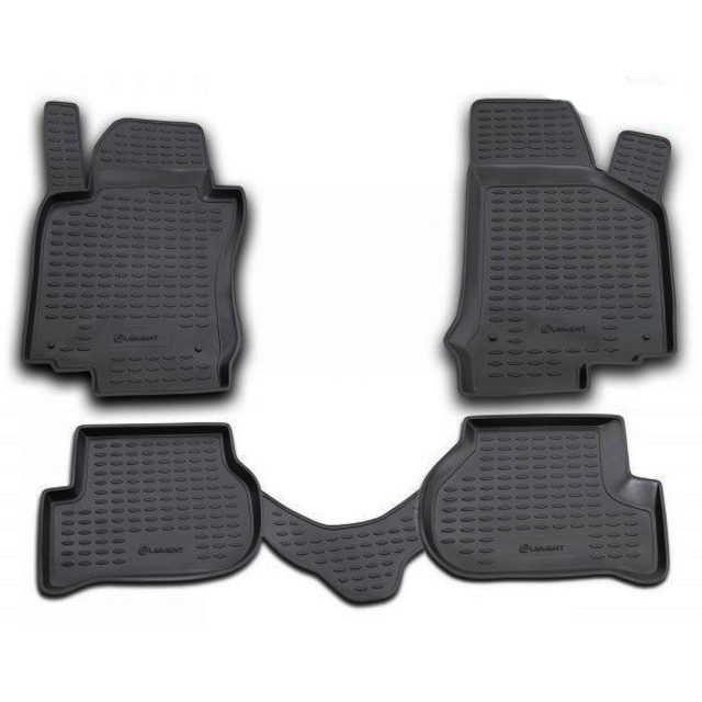 ΠΑΤΑΚΙΑ ΣΕ ΣΚΑΦΗ TPE ΛΑΣΤΙΧΟ ΓΙΑ VW GOLF 5 11/2003-10/2008  ΣΕ ΜΑΥΡΟ ΧΡΩΜΑ NOVLINE - 4 ΤΕΜ.