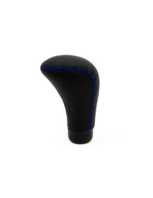 Amio - Πόμολο Ταχυτήτων Μαύρο με Μπλε Ραφή από Δερματίνη Σειρά GSK03 για Μοχλό Αλλαγής Ταχυτήτων Οχήματος - 1 τεμ. (01346/AM)