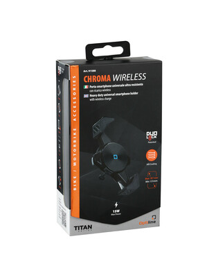 Αερόψυκτη Θήκη Κινητού Chroma Wireless της σειράς Titan Optiline Universal Εφαρμογής για κινητά με διαγώνιο μήκος από 131 mm έως 187 mm, 4 σετ αποστάτες και δυνατότητα ασύρματης φόρτισης Max Power 15W, συμβατή με Βάσεις Στήριξης Κινητού Optiline για Μηχαν