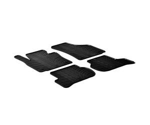 LAMPA - ΠΑΤΑΚΙΑ ΑΥΤΟΚΙΝΗΤΟΥ ΑΠΟ ΛΑΣΤΙΧΟ ΓΙΑ SEAT LEON 09/2005-2012 ΣΕ ΜΑΥΡΟ ΧΡΩΜΑ ME ΚΟΥΜΠΩΜΑΤΑ - 4 ΤΕΜ.