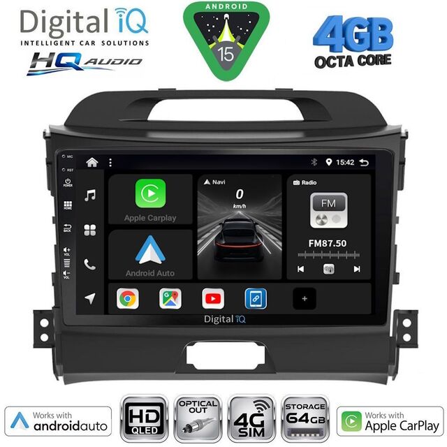 DIGITAL IQ BXK 19325_CPAA (9inc) MULTIMEDIA TABLET for KIA SPORTAGE mod. 2010-2015