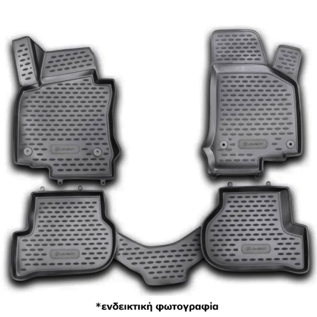 ΠΑΤΑΚΙΑ ΣΕ ΣΚΑΦΗ TPE ΛΑΣΤΙΧΟ ΓΙΑ VW GOLF 6 2009-2012  ΣΕ ΜΑΥΡΟ ΧΡΩΜΑ NOVLINE - 4 ΤΕΜ.