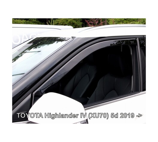 ΑΝΕΜΟΘΡΑΥΣΤΕΣ ΓΙΑ TOYOTA HIGHLANDER (XU70) 5D 2019+ ΑΥΤΟΚΙΝΗΤΟΥ ΑΠΟ ΕΥΚΑΜΠΤΟ ΦΙΜΕ ΠΛΑΣΤΙΚΟ HEKO - 2 ΤΕΜ.